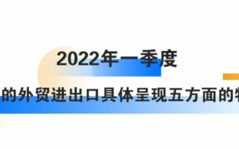 图解：2022年一季度我国外贸进出口情况 （海关总署4月13日发布数据显示）