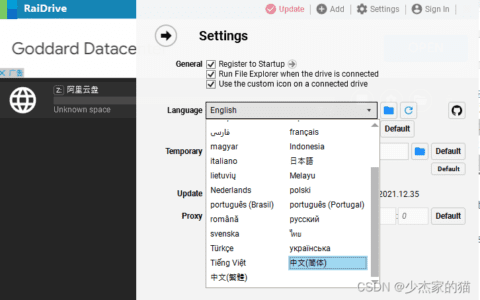 使用 RaiDrive 实现挂载阿里云盘到本地 并且开机自启动