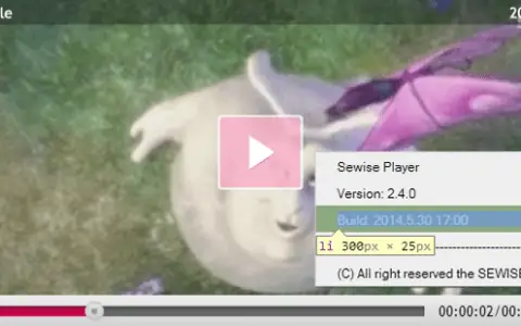 开源的专业免费HTML5视频、流播放器Sewise Player