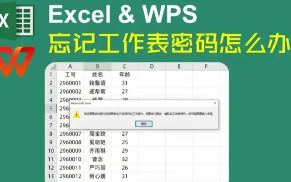 Excel撤销工作表保护密码忘记了怎么办？
