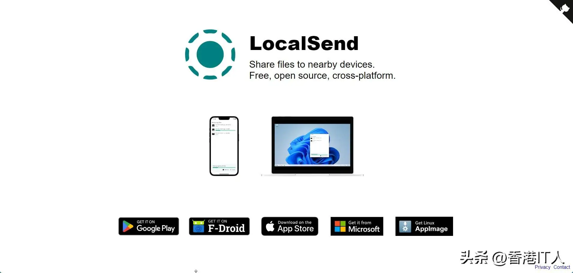 一款免费工具允许用户通过同一个本地局域网络传送档案或讯息,支持跨平台 Windows、macOS、Linux、iOS和Android