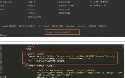 ShopXO商城修改版权教程