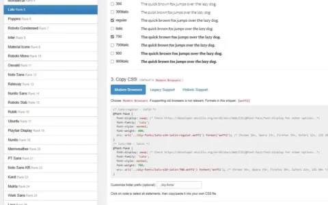 WordPress优化谷歌字体本地托管