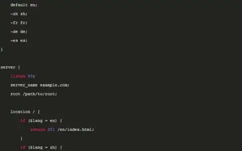 nginx根据客户浏览器语言跳转不同的页面
