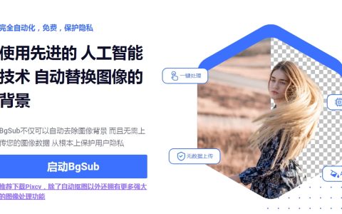 BgSub – 免费好用的在线 AI 抠图工具，不仅能去背景，还能免费保存高清分辨率照片