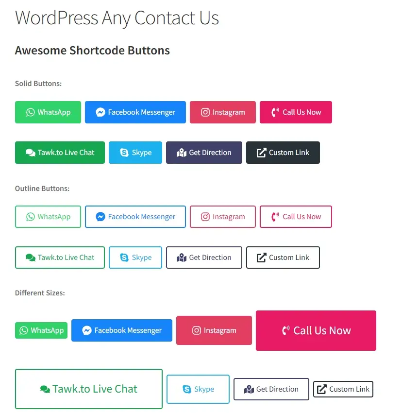WordPress Any Contact Us插件下载和使用教程