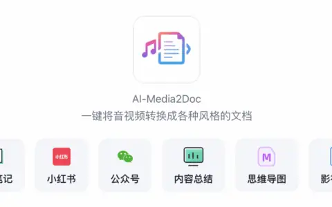Al-Media2Doc，一键将音视频转换成各种风格的文档