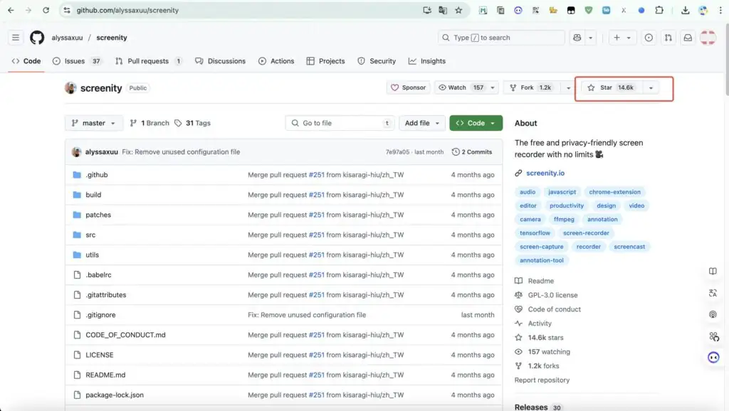Screenity 一款基于 Chrome、Edge 等 Chromium 浏览器的开源录屏插件