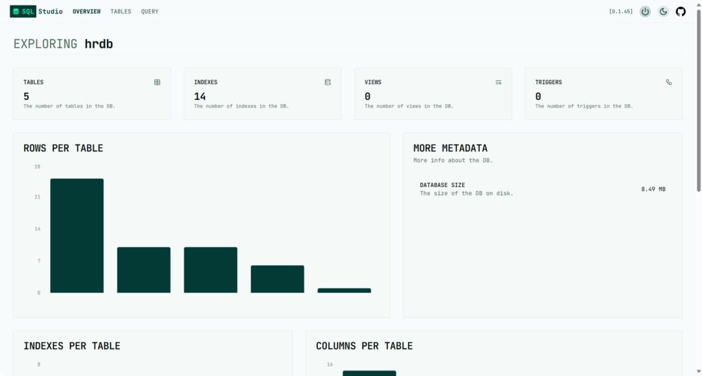 SQL Studio 免费开源、基于 Web 浏览器的轻量级数据库查询工具