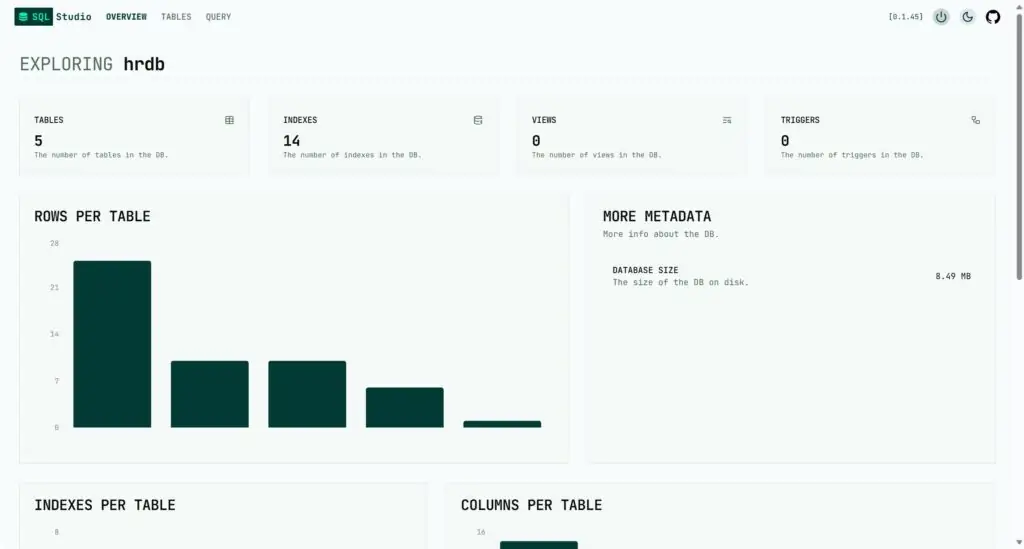 SQL Studio 免费开源、基于 Web 浏览器的轻量级数据库查询工具