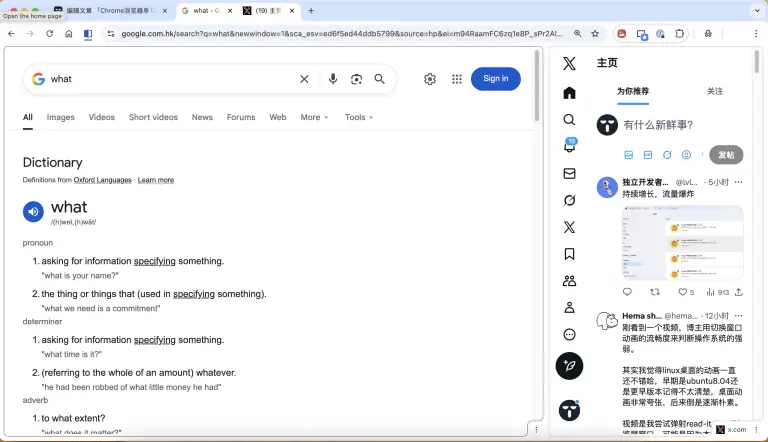 Chrome谷歌浏览器单Tab标签页，分成左右两屏功能设置方法