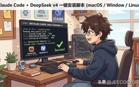 Claude Code + DeepSeek v4 一键安装脚本（支持 macOS / Windows / Linux，国内直连免翻墙）