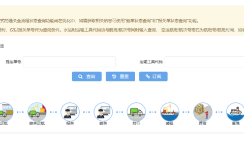 中国国际贸易单一窗口通关全流程状态查询