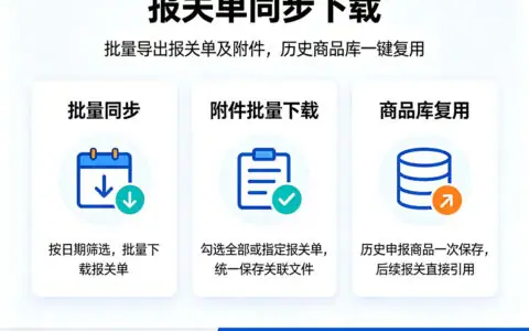 跨国通跨境e清关-报关单同步下载功能介绍